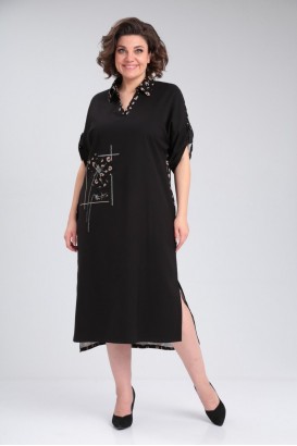 Платье Michel Chic 2134-1 Черный, бежевый