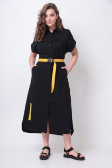 Платье Michel Chic 993-2  Черный + желтый