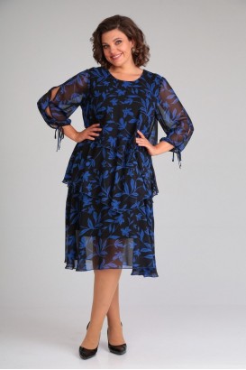 Платье Мублиз 105 Синий-черный