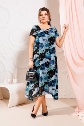 Платье Romanovich style 1-1332 Синие цветы