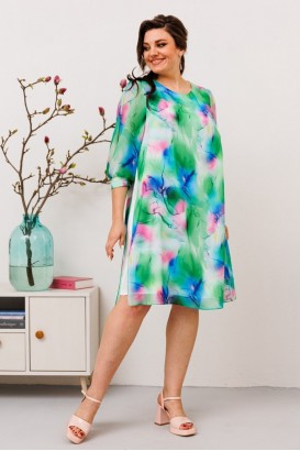 Платье Romanovich style 1-2628 Салат + розовый
